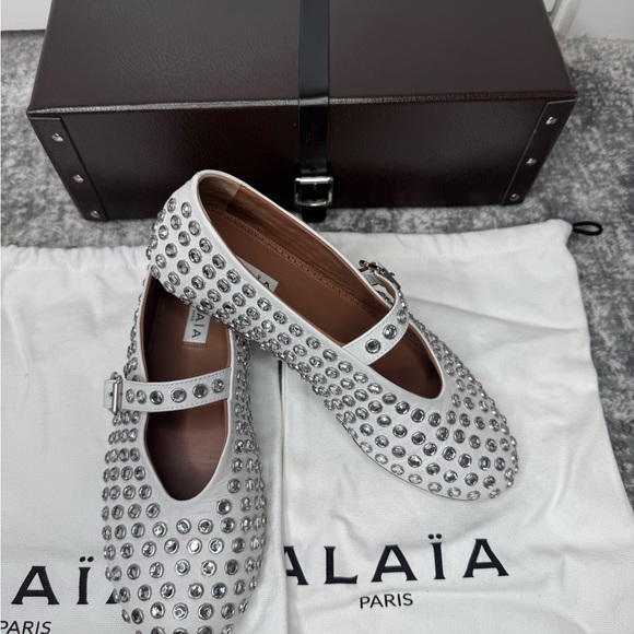 Alaia Rhinestone Ballet Flats - Picture 3 of 15